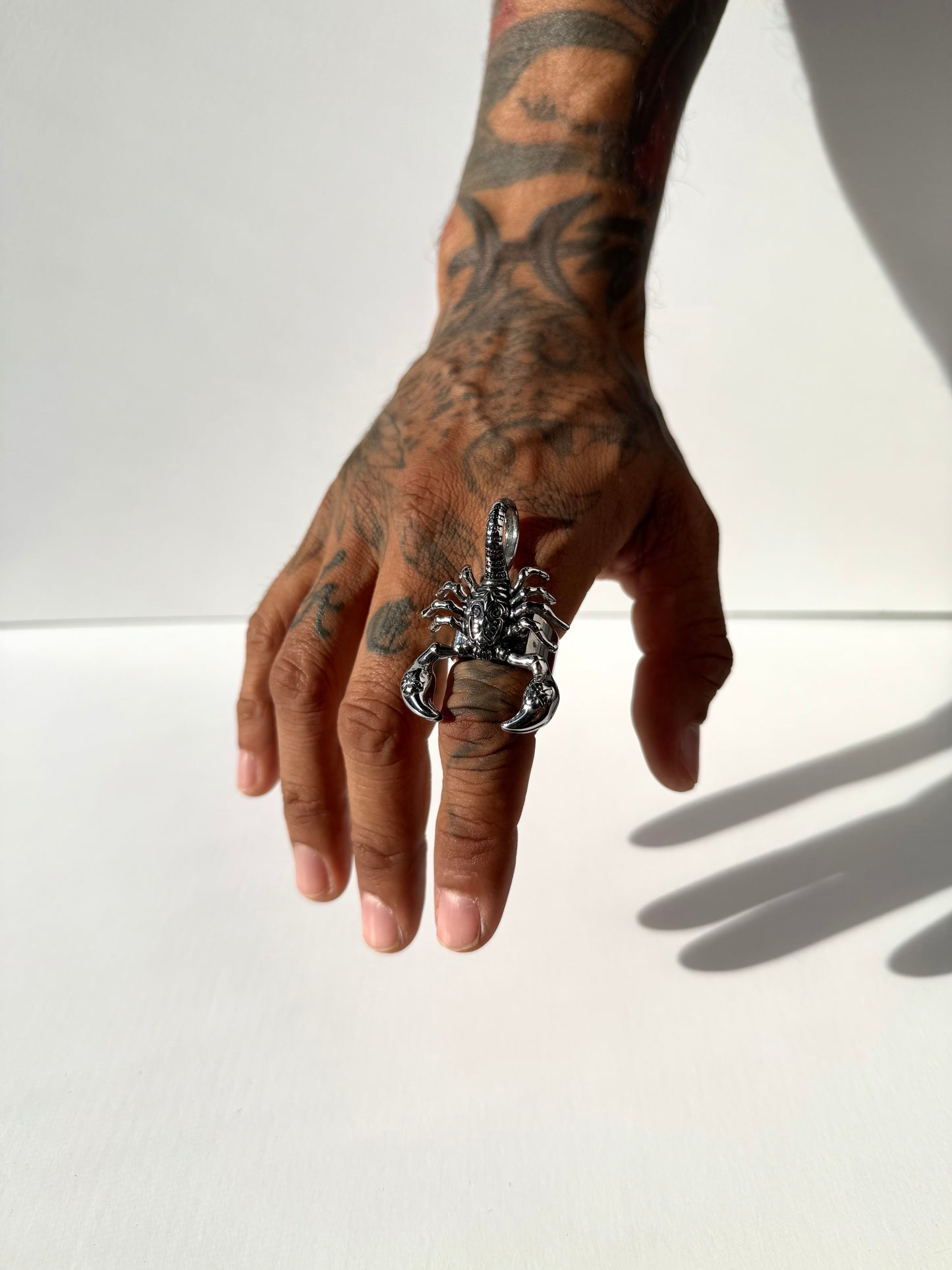 SILVER SCORPIO RING