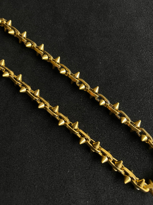 Rare Gold Spiked Necklace