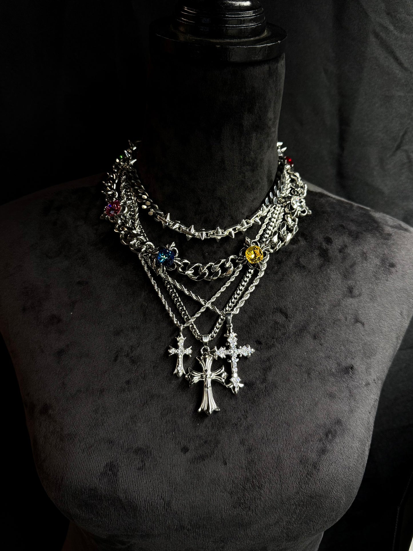 3:3 Ultra Multi Gem Necklace
