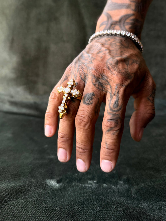 Gold Iced Power Ring