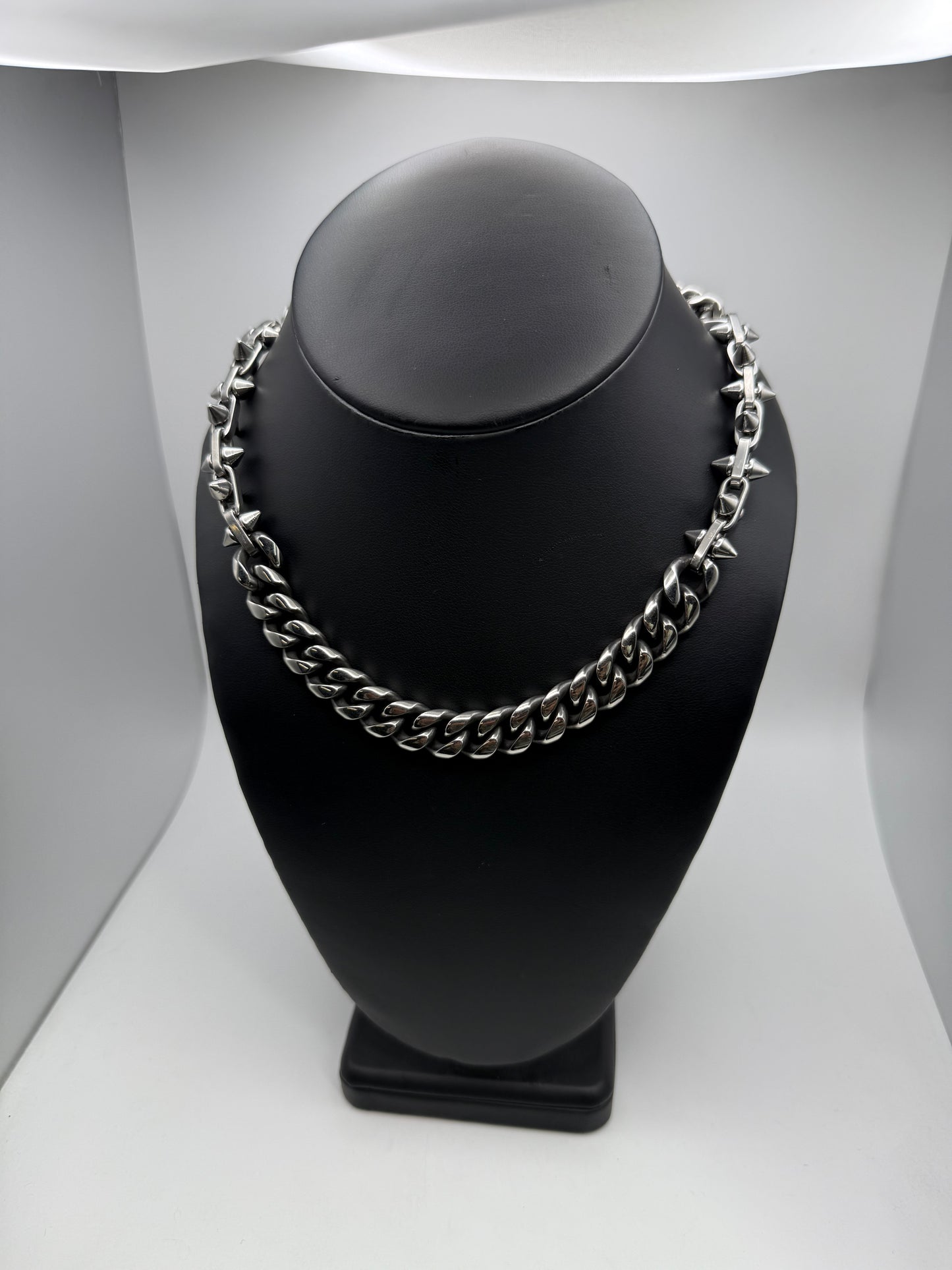Gunmetal Spiked Necklace