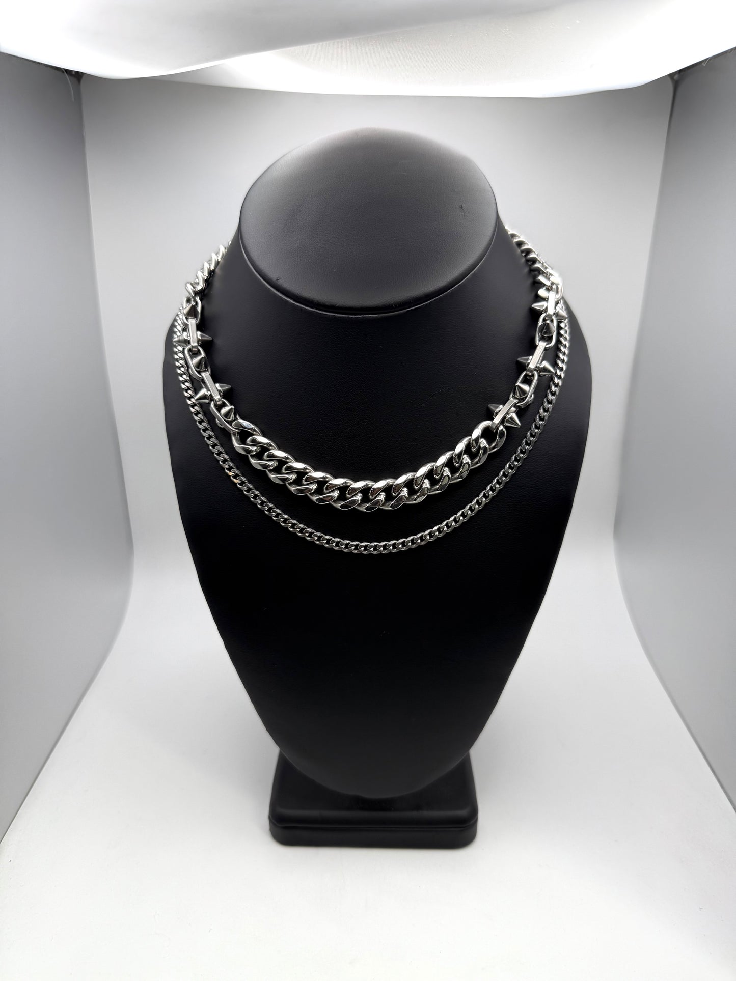 Silver Spiked Stack