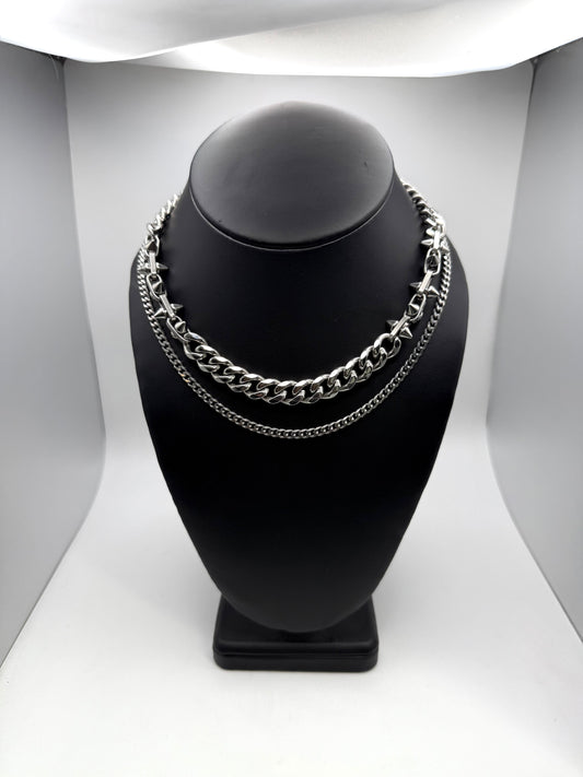 Silver Spiked Stack