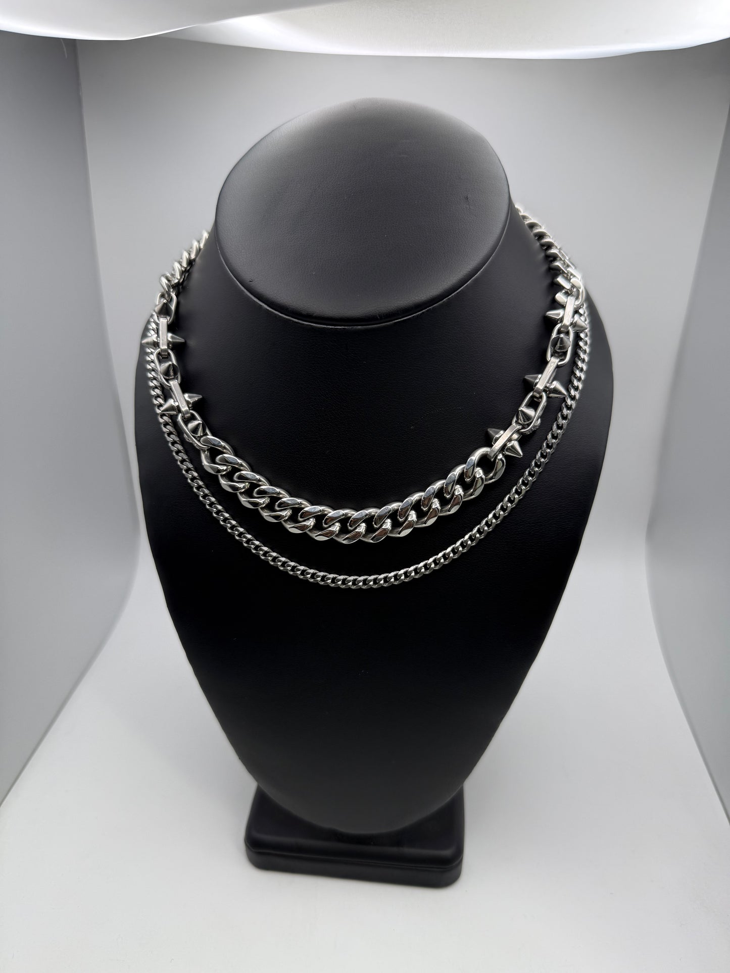 Silver Spiked Stack