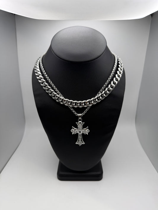 Rare Iced Out Cross