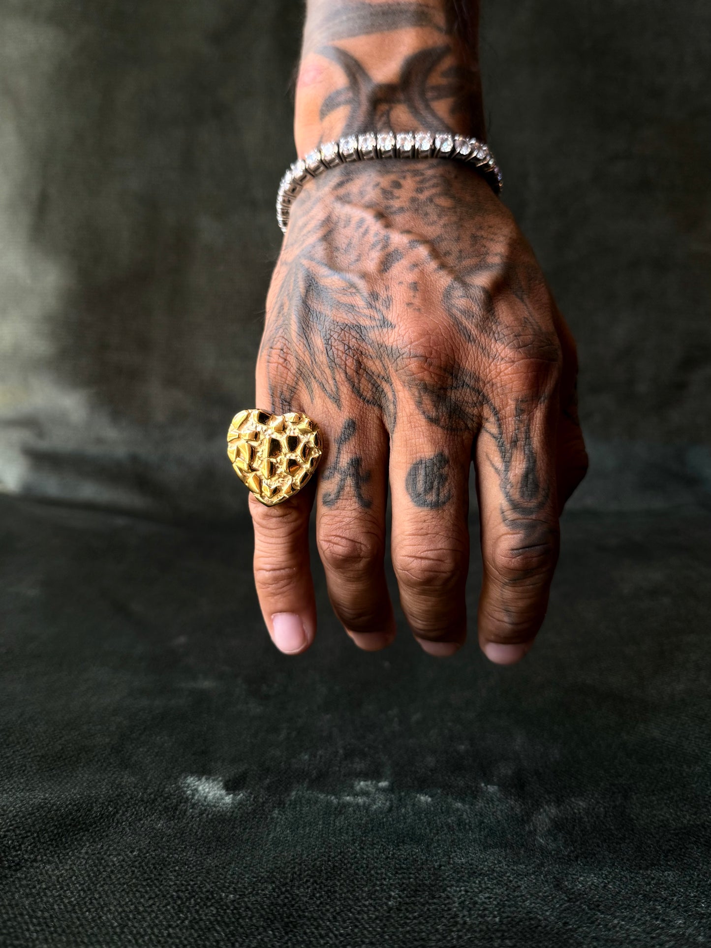 Gold Broken-Ish Heart Ring