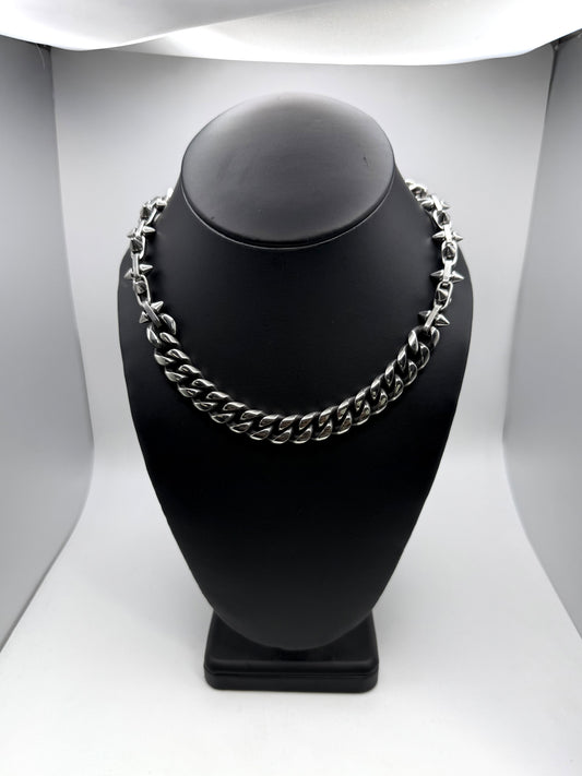Gunmetal Spiked Necklace